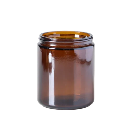 Amber Glass Apothecary Candle Jar (Without Lid)